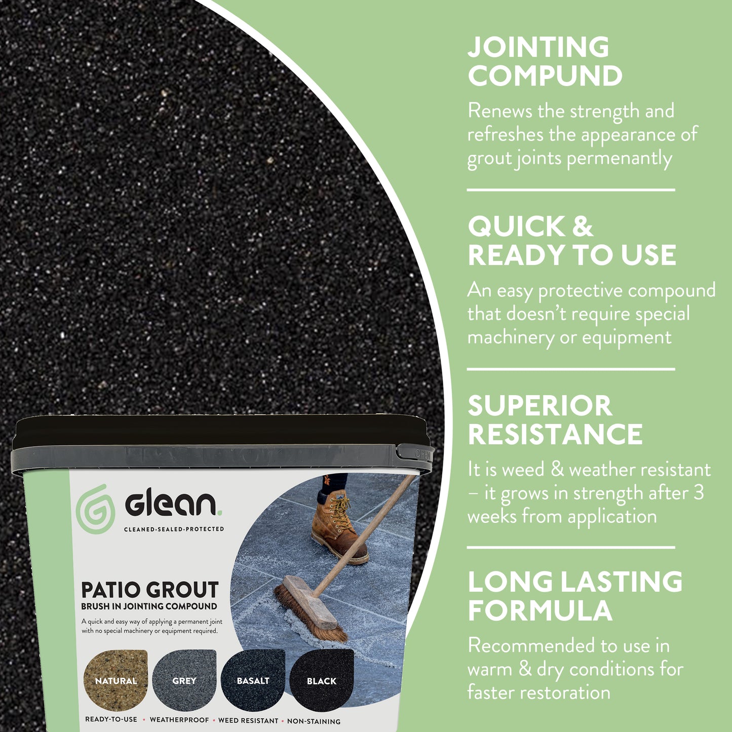 Patio Grout - Brush In Jointing Compound | GLEAN