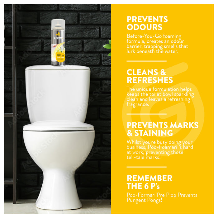 Poo-Foamari Before-You-Go Toilet Spray | GLEAN